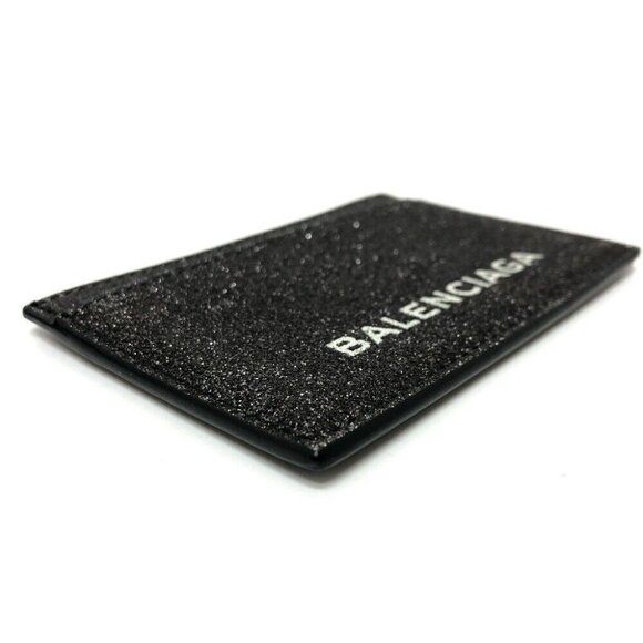BALENCIAGA 392126 Logo glitter Card holder Business card holder Card Case Le... - Picture 16 of 16